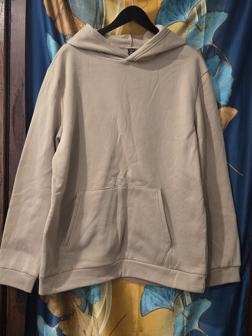 SHEIN Beige Men's Pullover Hoodie